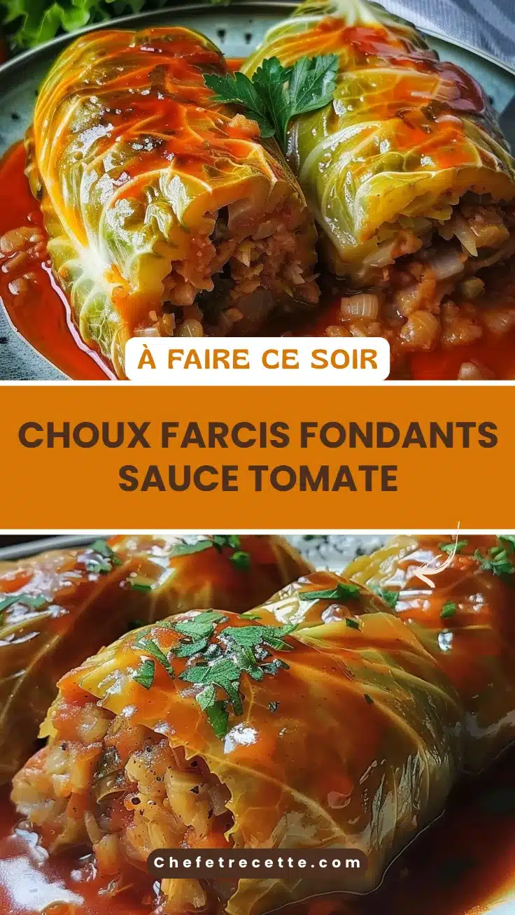 Choux farcis fondants sauce tomate