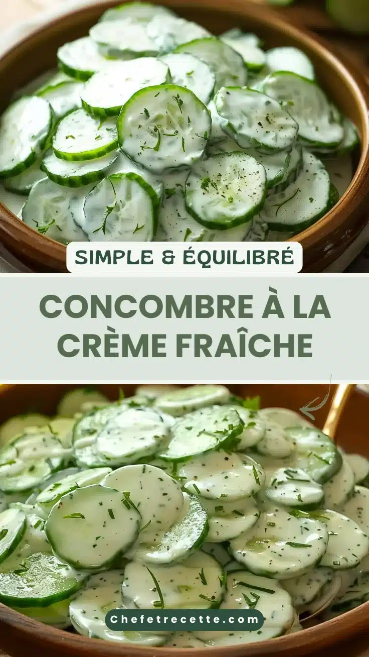 Concombre à la crème fraîche