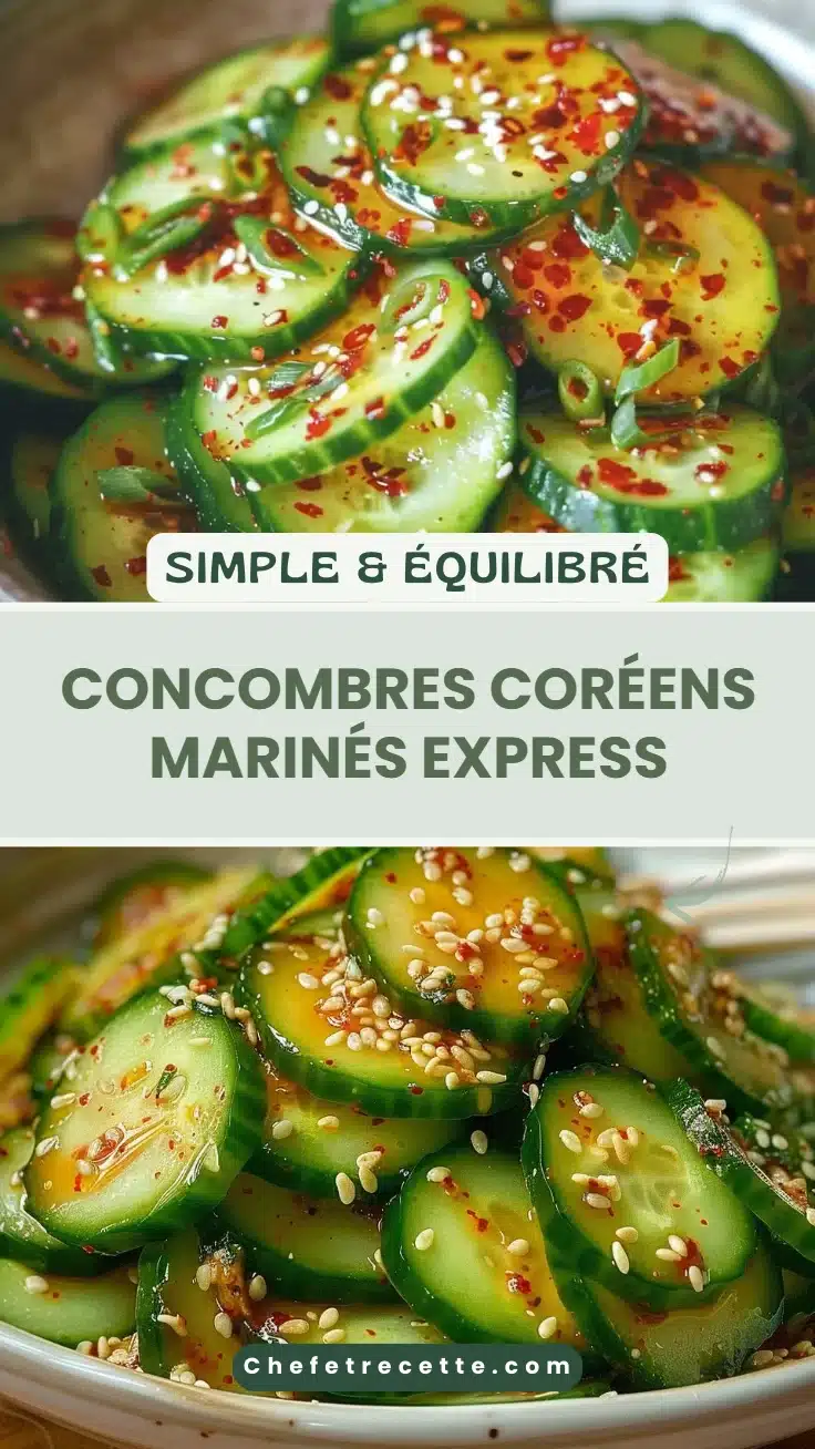Concombres coréens marinés express