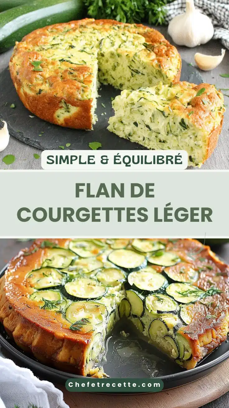 Flan de courgettes léger