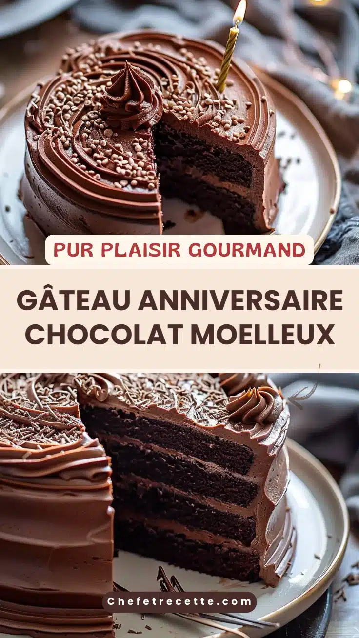 Gâteau anniversaire chocolat moelleux