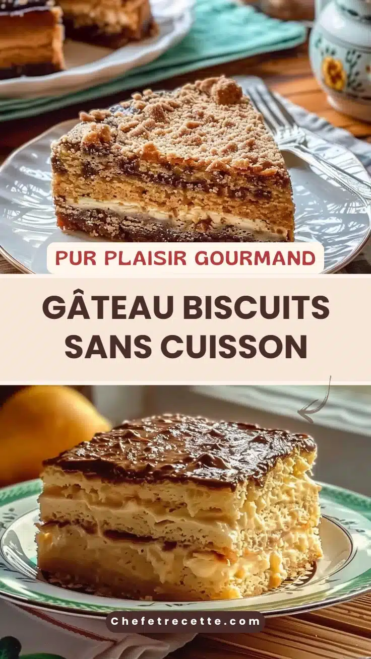 Gâteau biscuits sans cuisson