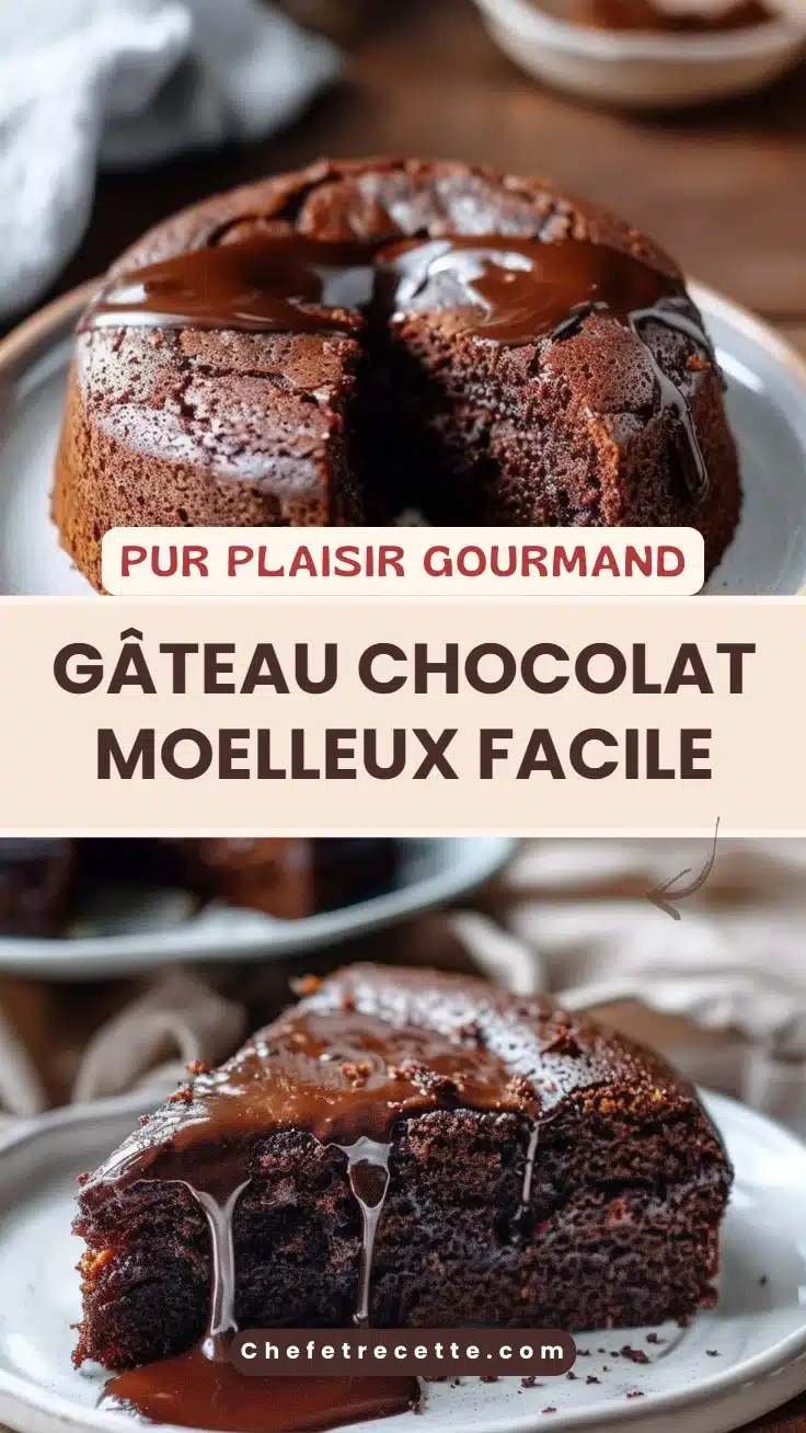 Gâteau chocolat moelleux facile