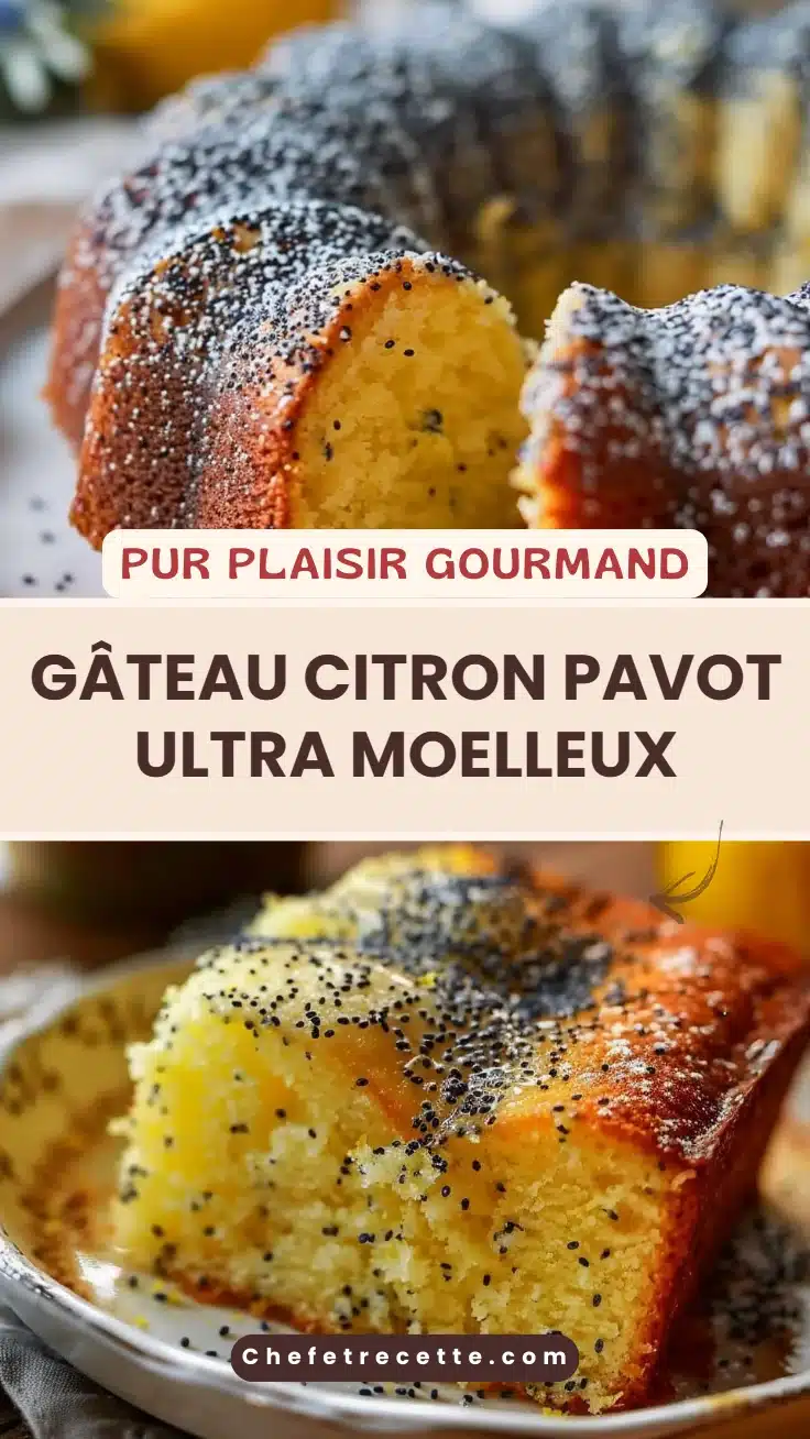 Gâteau citron pavot ultra moelleux