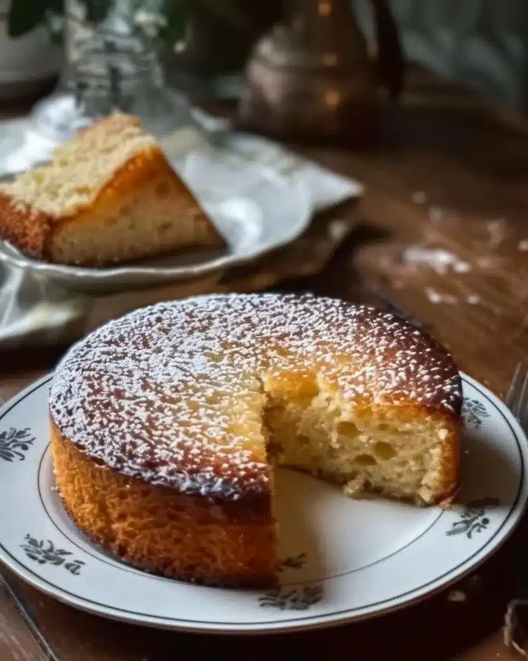 Gâteau de semoule au four moelleux, un dessert classique et savoureux.