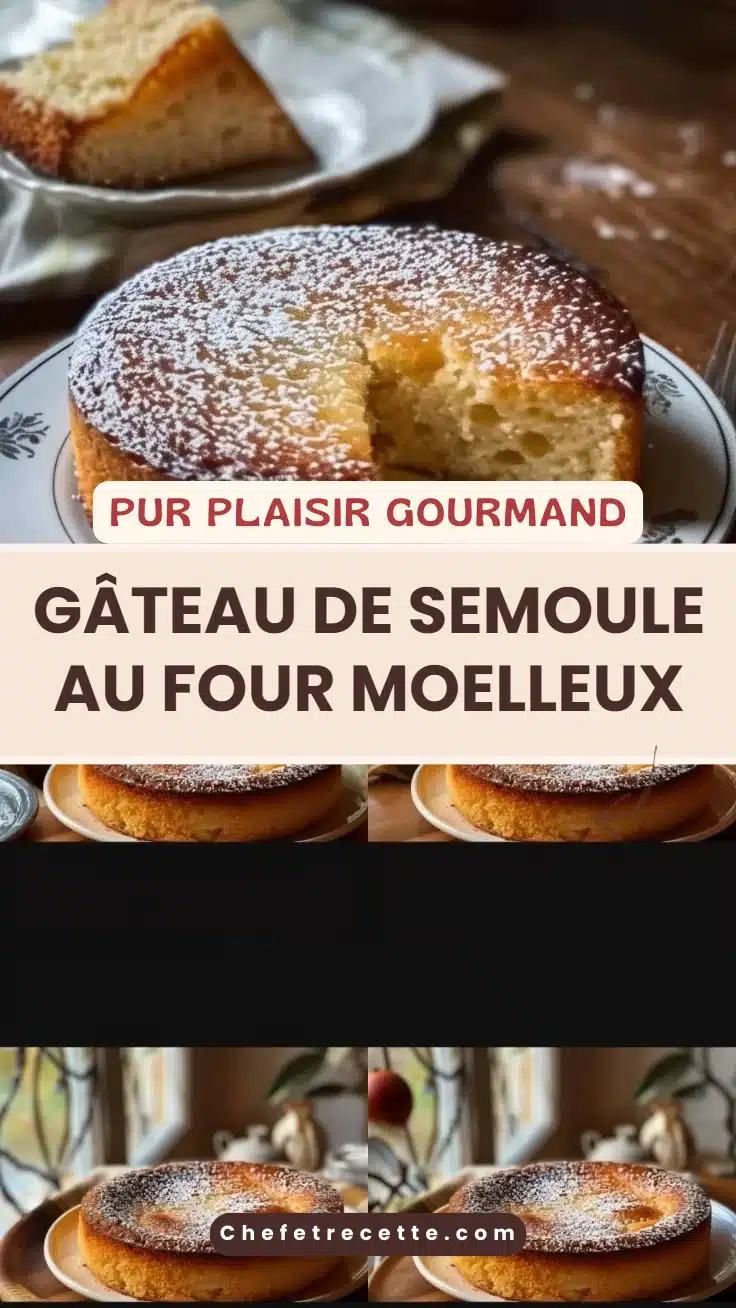 Gâteau de semoule au four moelleux