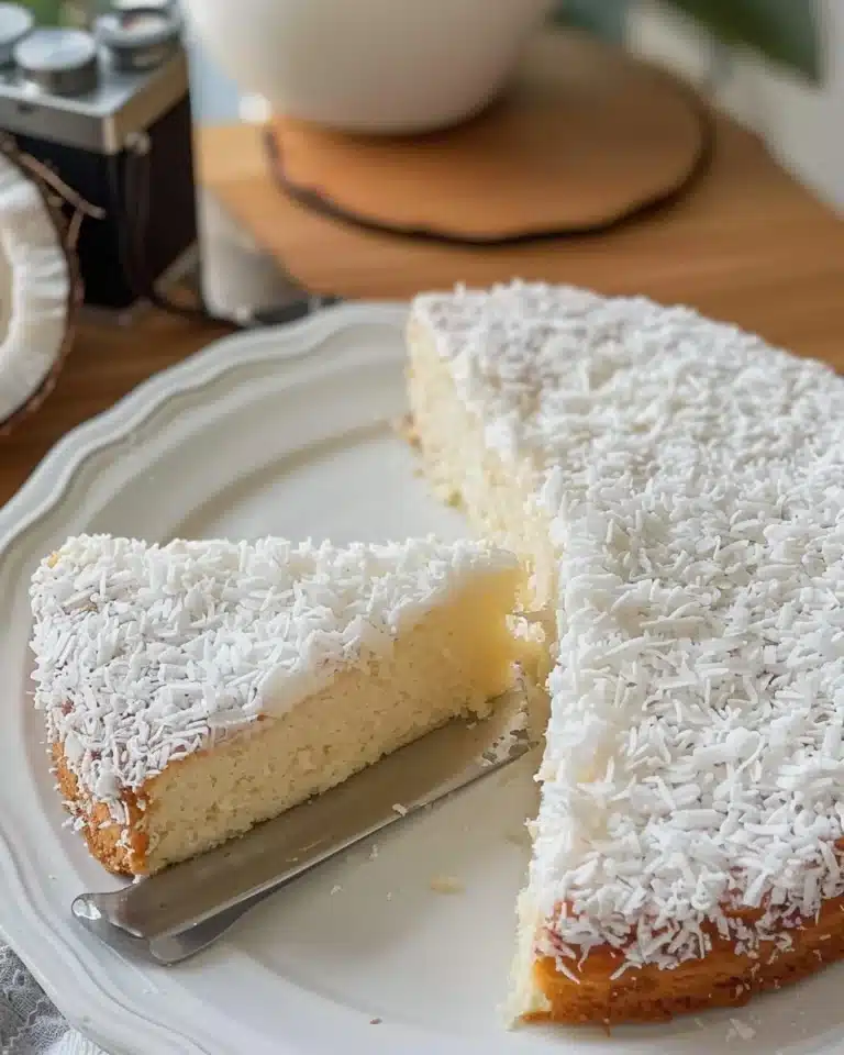 Gâteau fondant noix de coco, un dessert moelleux et exotique