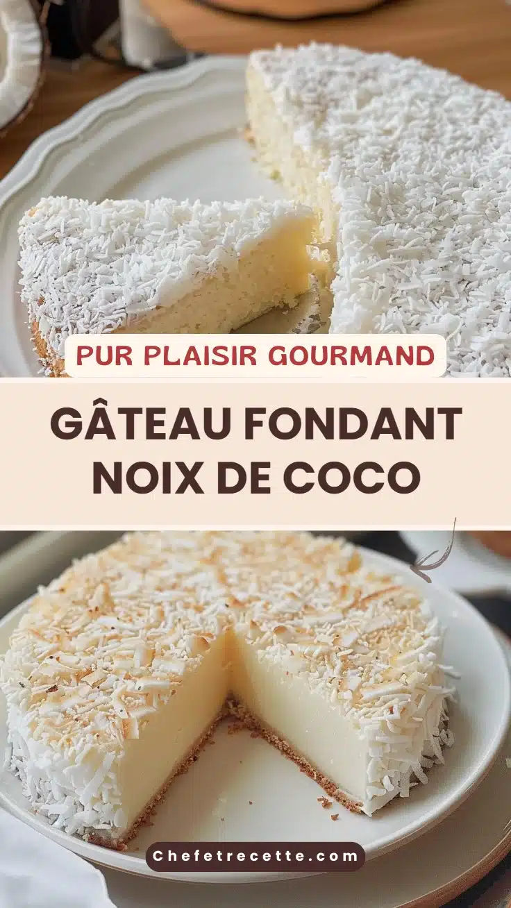 Gâteau fondant noix de coco