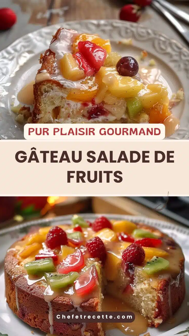 Gâteau salade de fruits