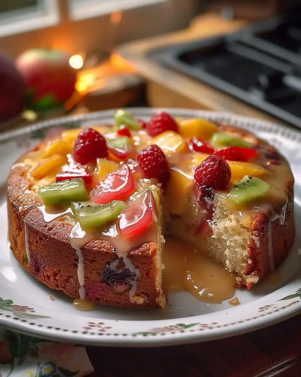 Gâteau à la salade de fruits