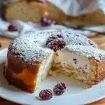 Gâteau yaourt grec ultra moelleux avec un décor de fruits frais