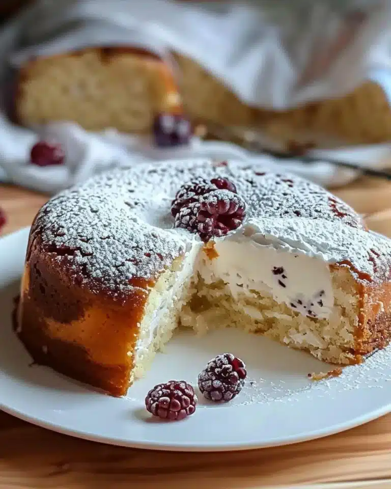 Gâteau yaourt grec ultra moelleux avec un décor de fruits frais