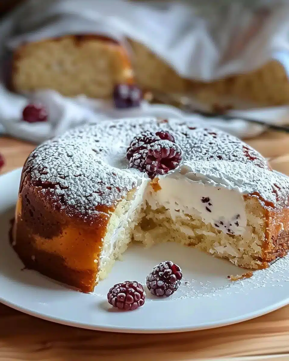 Gâteau yaourt grec ultra moelleux avec un décor de fruits frais