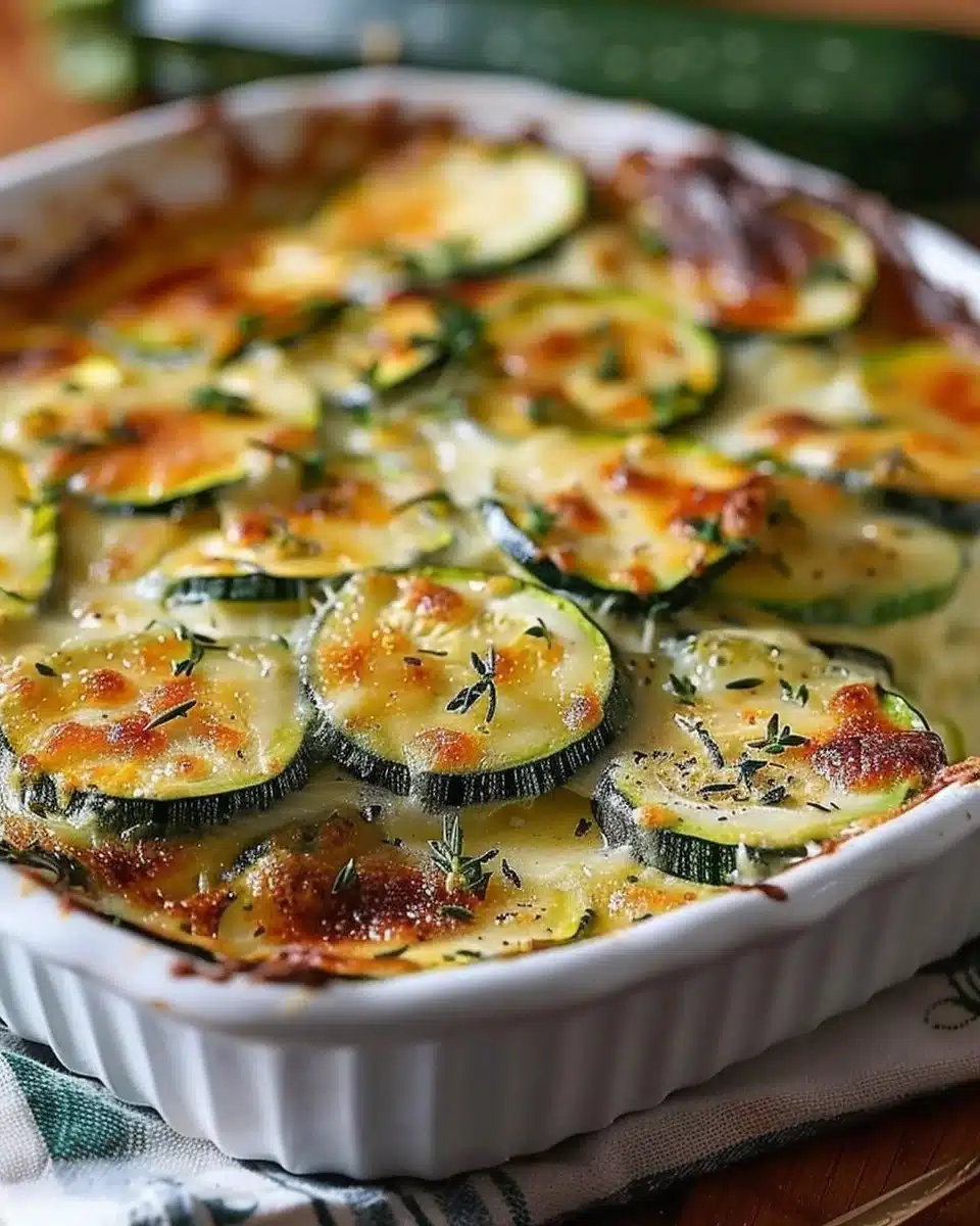 Gratin De Courgettes Crémeux Et Doré