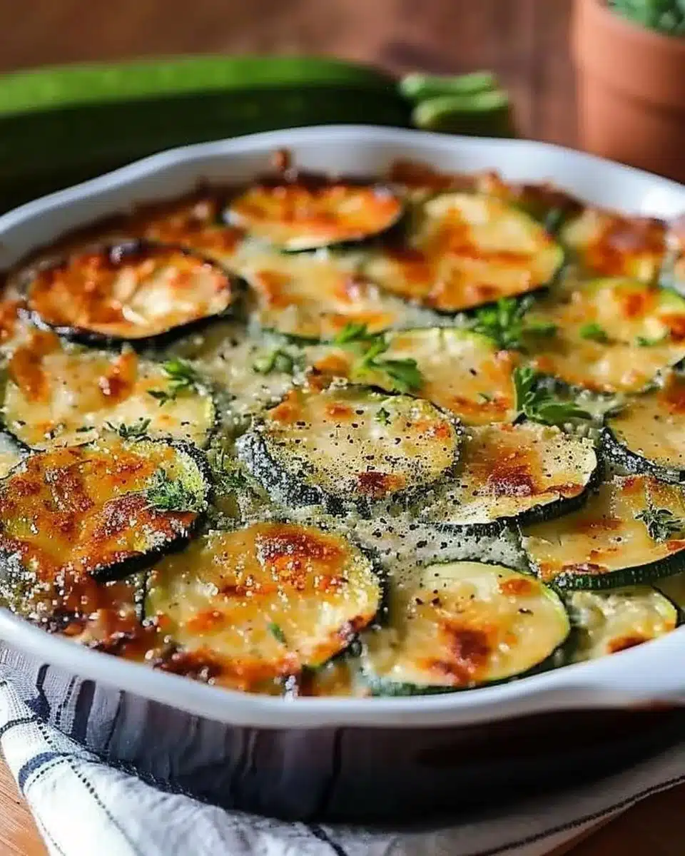 Gratin de courgettes au four
