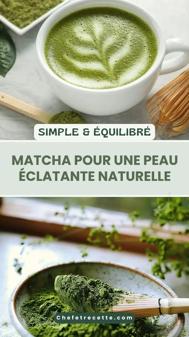 Matcha pour une peau éclatante naturelle