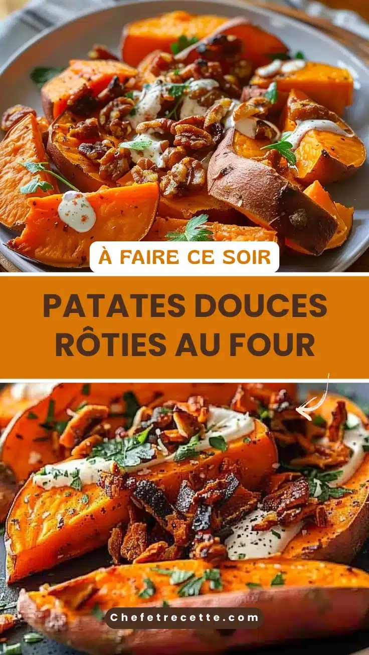 Patates douces rôties au four