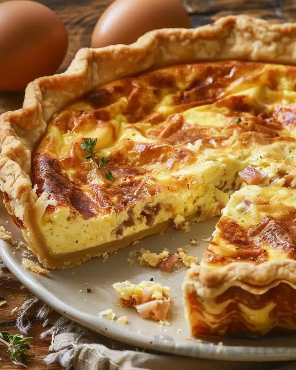 Recette de Quiche Lorraine maison avec lardons et fromage