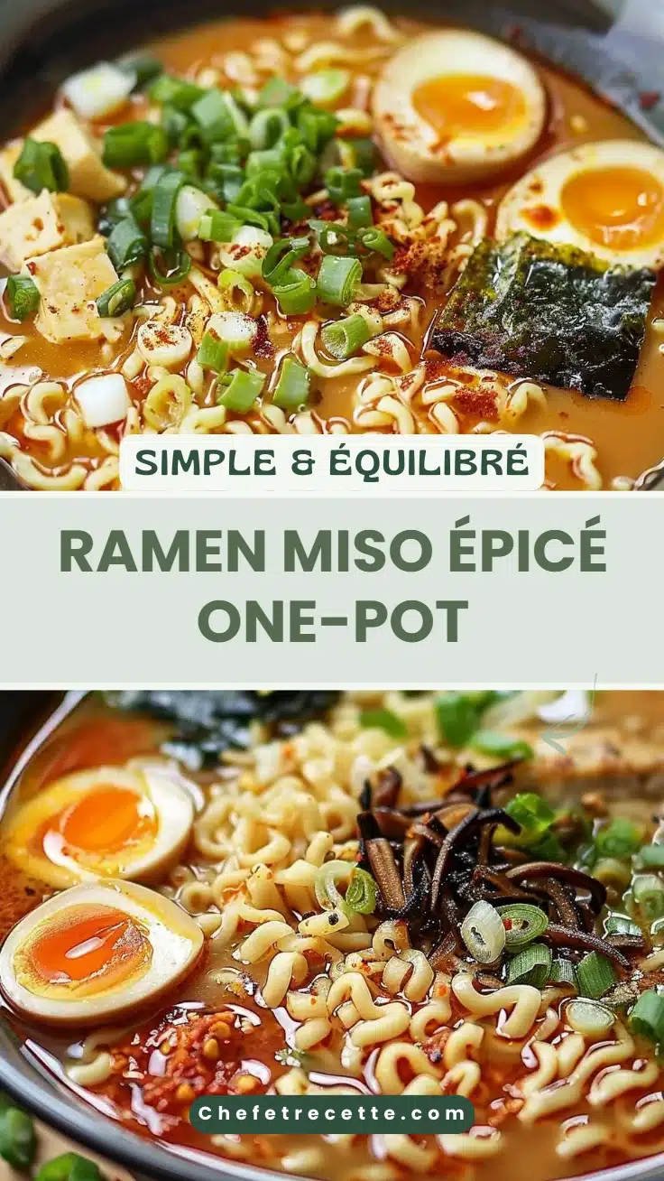 Ramen miso épicé one-pot