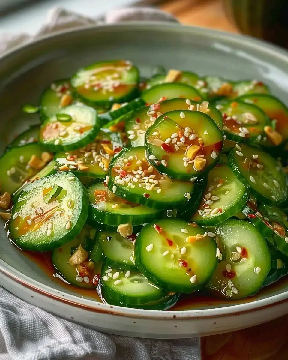 Salade asiatique de concombre facile