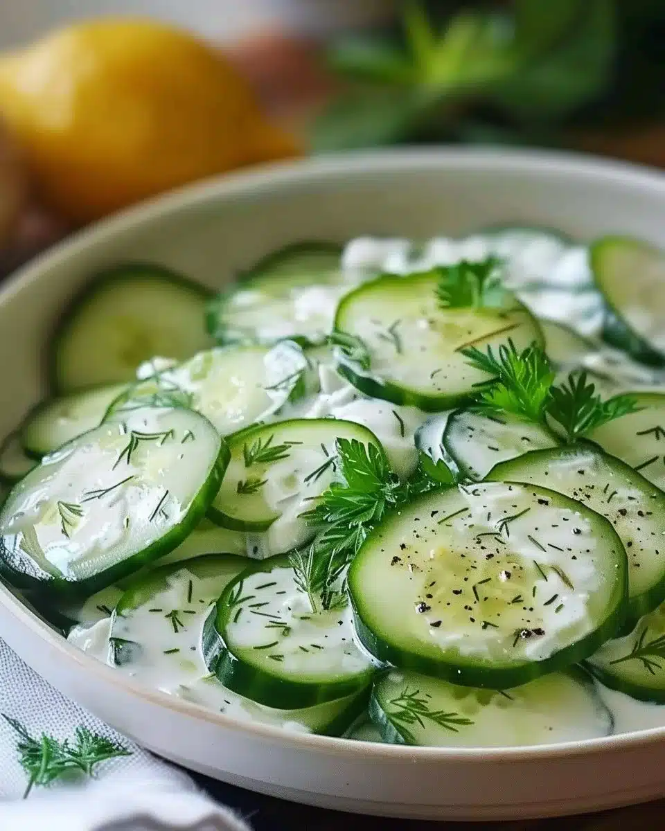 Salade de concombre au yaourt