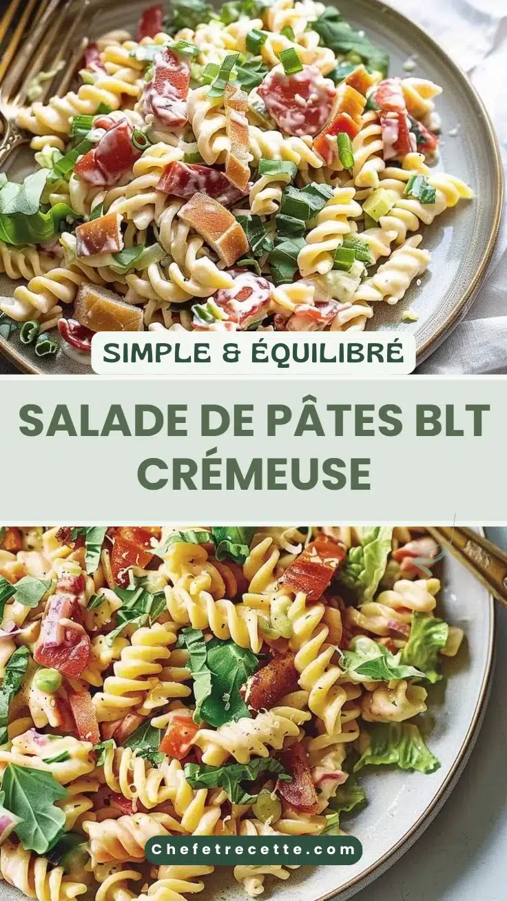 Salade de pâtes BLT crémeuse