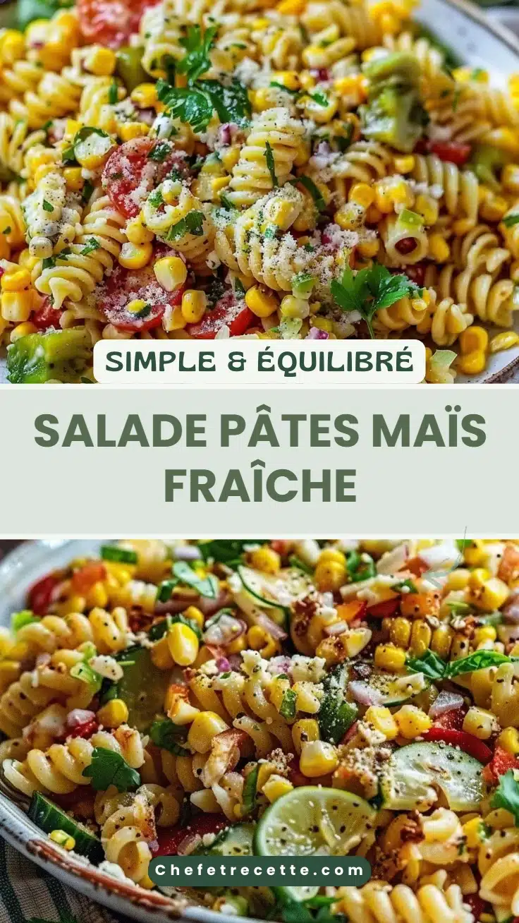 Salade pâtes maïs fraîche