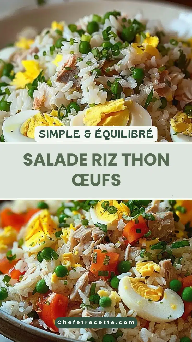 Salade riz thon œufs