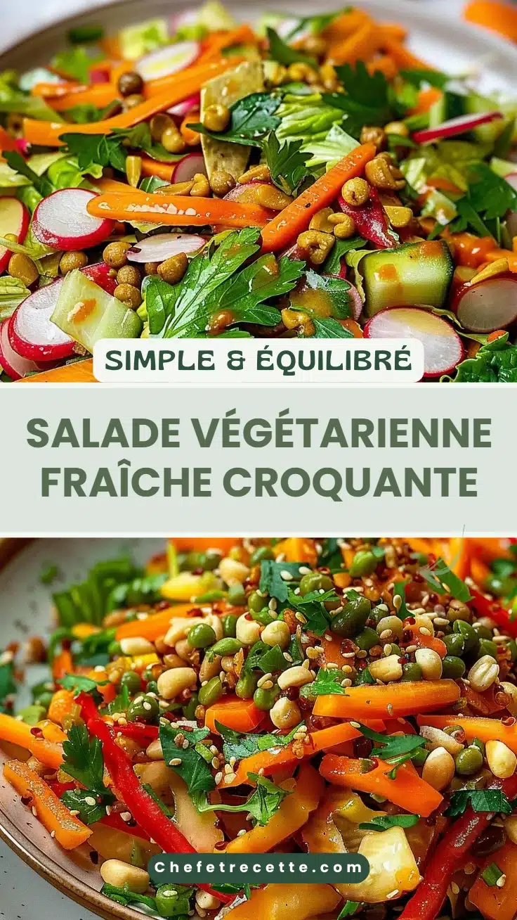 Salade végétarienne fraîche croquante