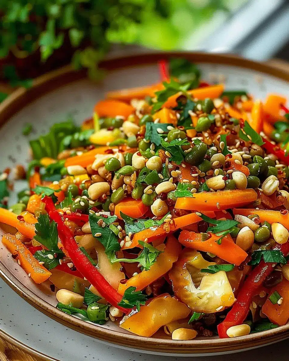 Salade végétarienne fraîche et croquante