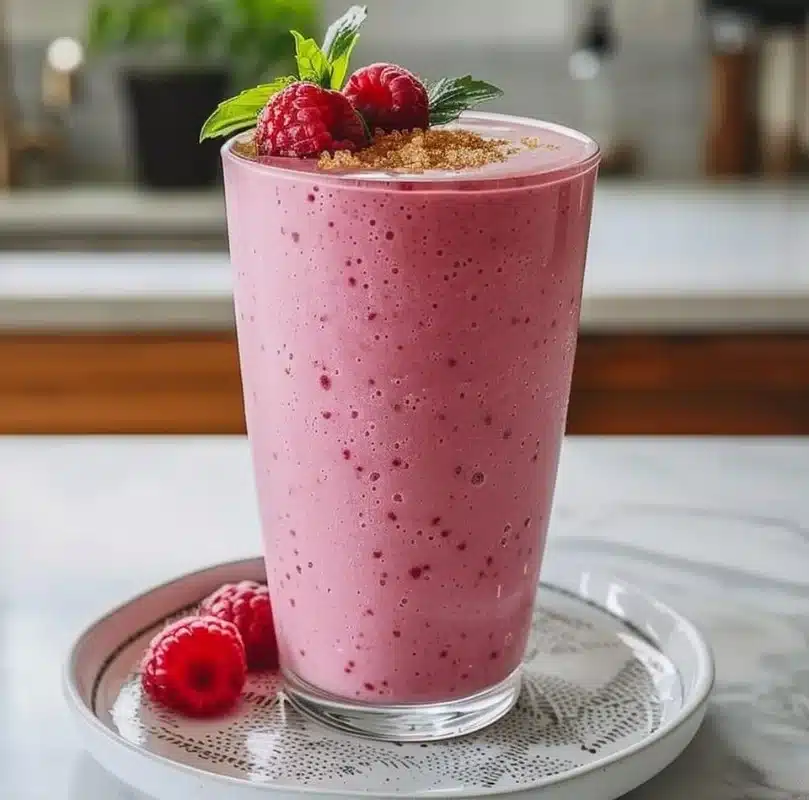 Smoothie Banane Framboise à la Vergeoise