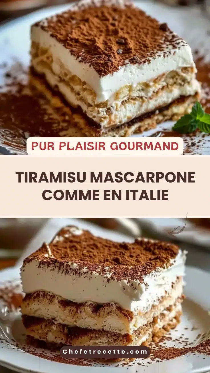 Tiramisu mascarpone comme en Italie